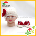New products new born crochet pattern baby shoe set baby girl hats